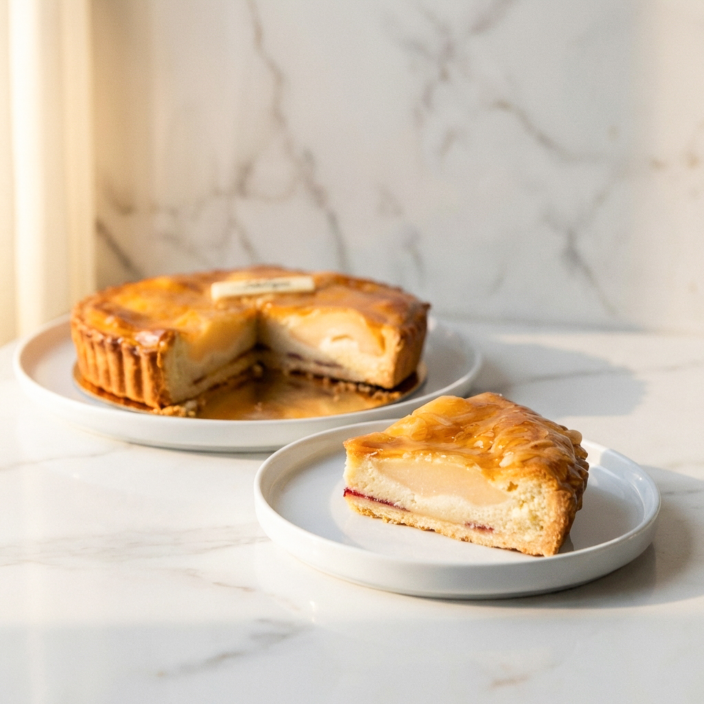 Tarte aux poires et amandes